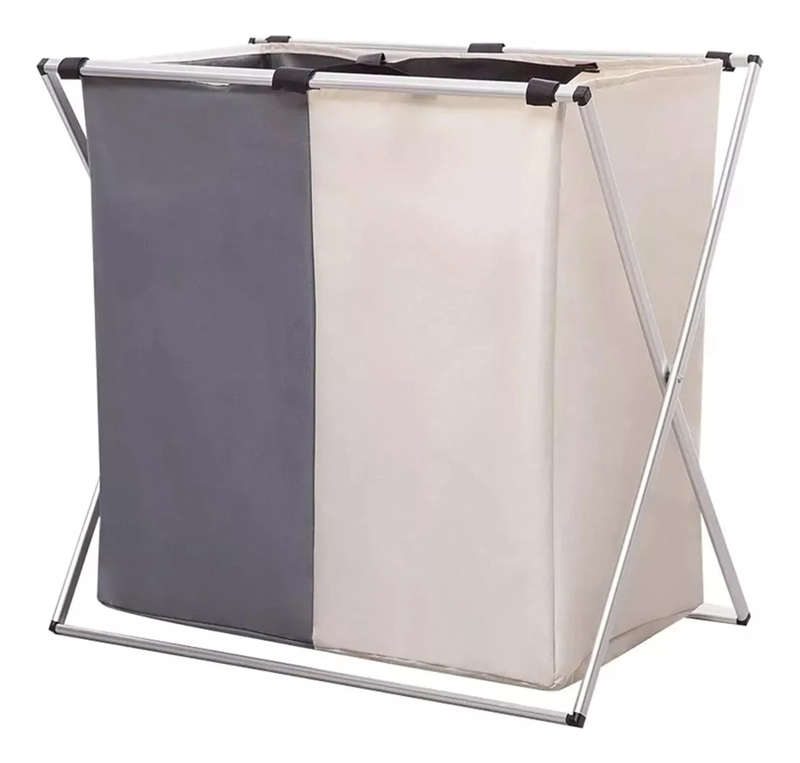 CANASTO ROPA SUCIA PLEGABLE DOBLE SEPARACION - 1