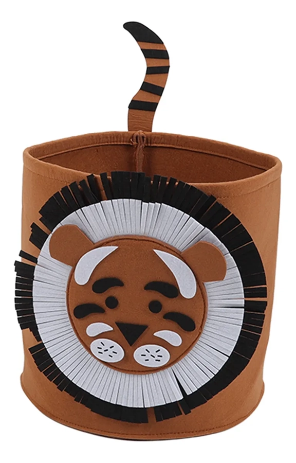 CANASTO ROPA 5 MODELOS COLOR MARRON TIGRE - 6
