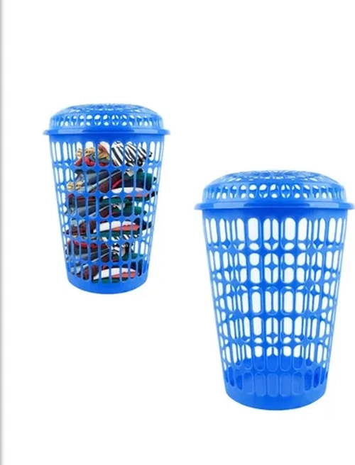 CESTO PLASTICO ROPA CON TAPA 65CM - 4