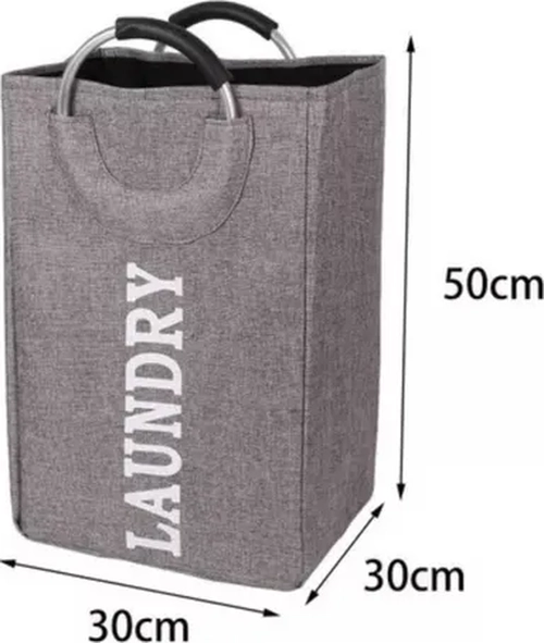 CESTA ROPA SUCIA PLEGABLE MANGO METALICO - 3