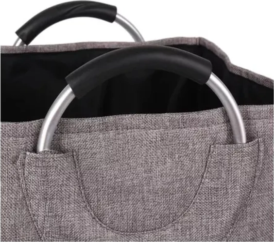 CESTA ROPA SUCIA PLEGABLE MANGO METALICO - 5