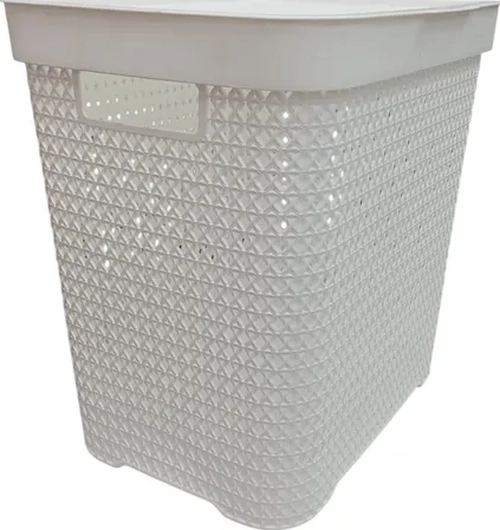 CANASTO ROPA ORGANIZADOR CON TAPA RECTANGULAR - 2