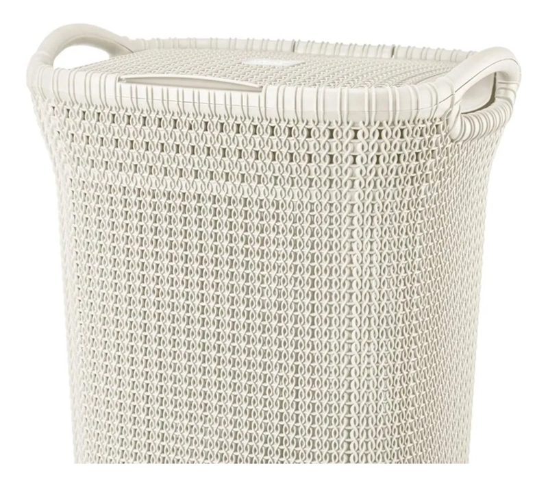 CANASTO ROPA KHIPU 60L COLOR BLANCO - 3