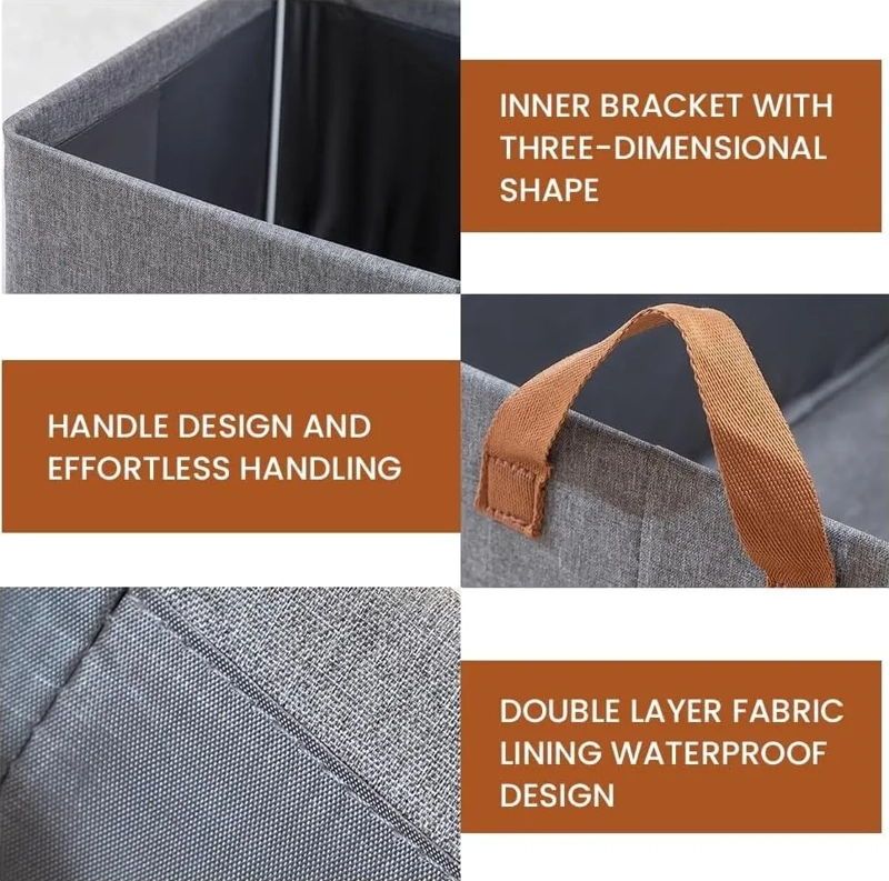 CESTA ROPA ALMACENAMIENTO CON ASAS RECTANGULAR - 2