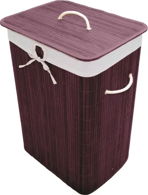 CESTO ROPA RECTANGULAR BAMBU CHOCOLATE - 2