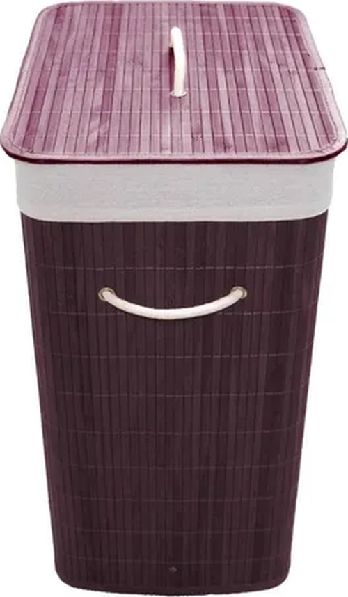CESTO ROPA RECTANGULAR BAMBU CHOCOLATE - 7