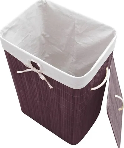 CESTO ROPA RECTANGULAR BAMBU CHOCOLATE - 10