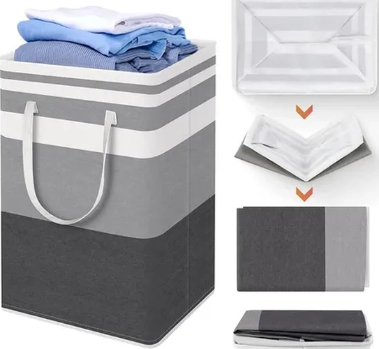 PACK 4 CESTOS ROPA SUCIA PLEGABLES (2X75L + 2X5L) - 1