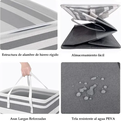 PACK 4 CESTOS ROPA SUCIA PLEGABLES (2X75L + 2X5L) - 4