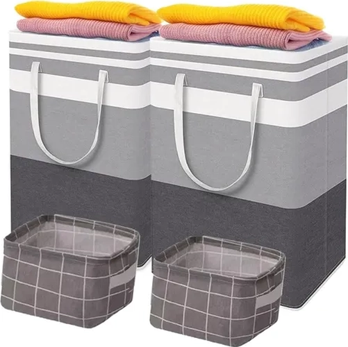 PACK 4 CESTOS ROPA SUCIA PLEGABLES (2X75L + 2X5L) - 7
