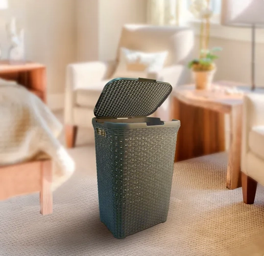 CESTO ROPA MODERNO CON TAPA 60L REYPLAST - 1