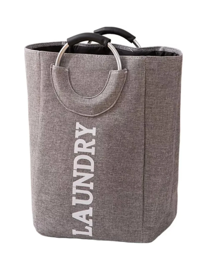 CESTO ROPA SUCIA BOLSA LAUNDRY PLEGABLE COLOR GRIS - 2