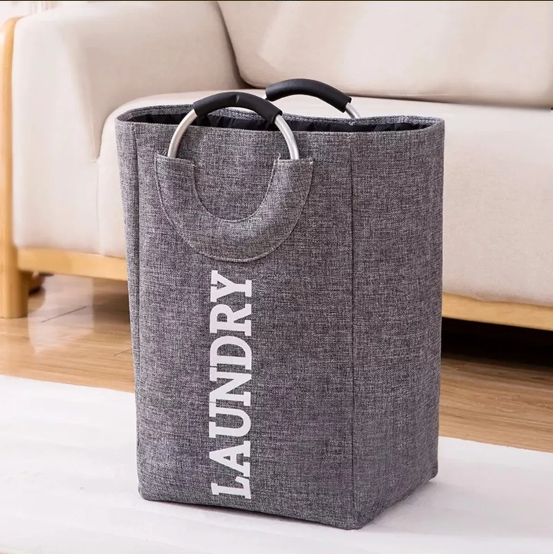CESTO ROPA SUCIA BOLSA LAUNDRY PLEGABLE COLOR GRIS - 3
