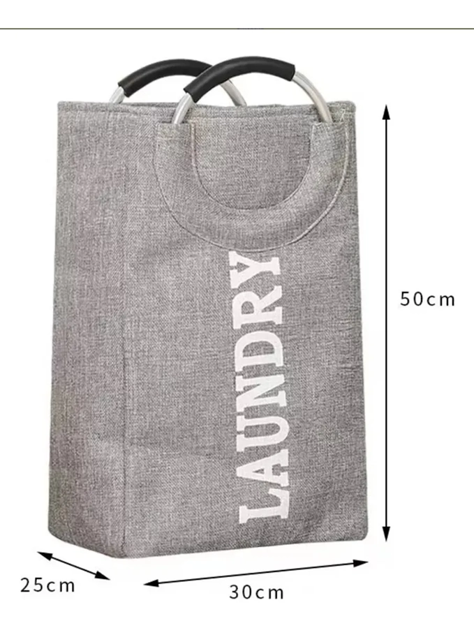 CESTO ROPA SUCIA BOLSA LAUNDRY PLEGABLE COLOR GRIS - 5