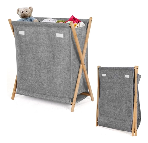 CESTO ROPA SUCIA PLEGABLE 75L CON TAPA - 2