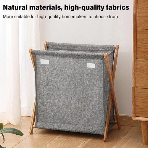 CESTO ROPA SUCIA PLEGABLE 75L CON TAPA - 3