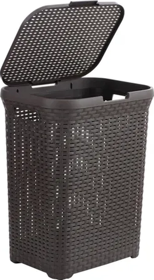 CANASTO ROPA 60L CON TAPA RATTAN RESISTENTE - 2