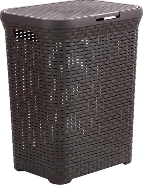 CANASTO ROPA 60L CON TAPA RATTAN RESISTENTE - 6
