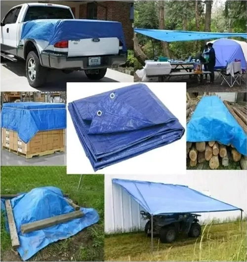 CARPA LONA IMPERMEABLE MULTIUSO 5X6M AZUL - 3