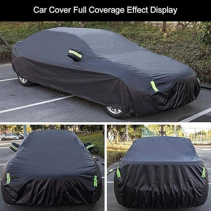 CARPA FUNDA AUTO GRUESA IMPERMEABLE XL COLOR NEGRO - 4