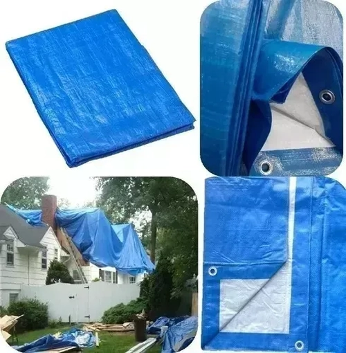 CARPA LONA IMPERMEABLE 3X4M AZUL - 7