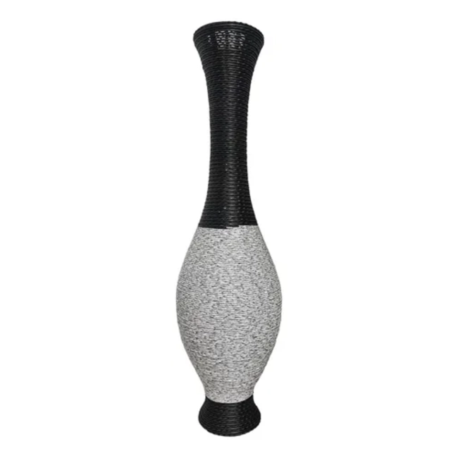 FLORERO JARRON DECORATIVO TEJIDO MODERNO 100 CM M15 - 1