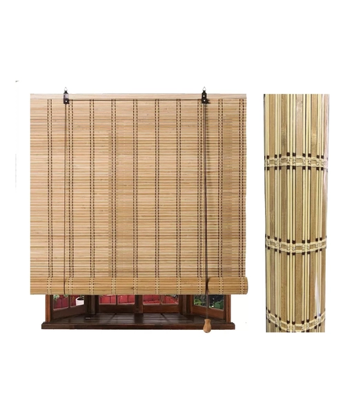 CORTINA BAMBU ROLLER PERSIANA ENROLLABLE 120X150 CM MARRON - 1