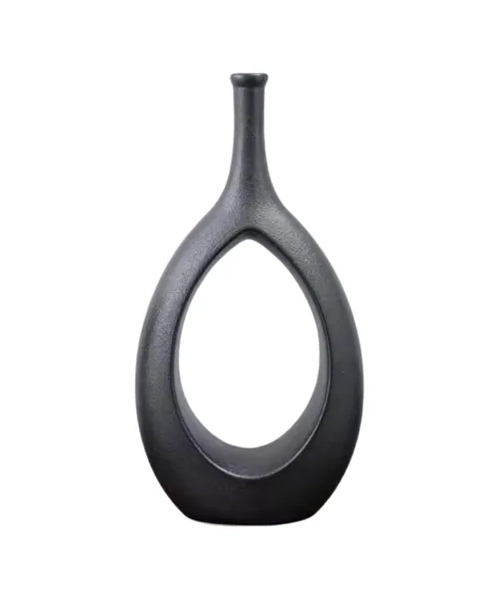 FLORERO CERAMICA BOTELLA CON CUERDA 35 CM - 2