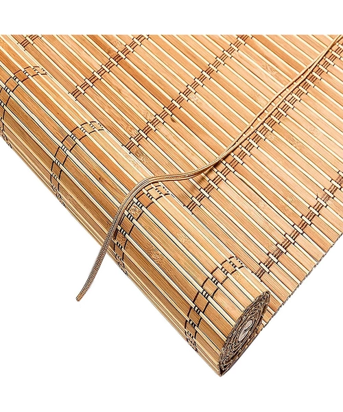 CORTINA PERSIANA ENROLLABLE BAMBU 90X120 CM MARRON Y BEIGE - 7