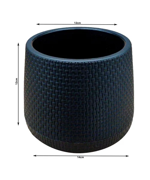 PACK 6 MACETEROS PLASTICO REDONDO 12 CM KD2211N - 3