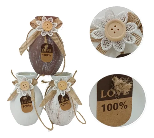 SET 3 FLOREROS COLGANTES 10.5X4 CM - 1