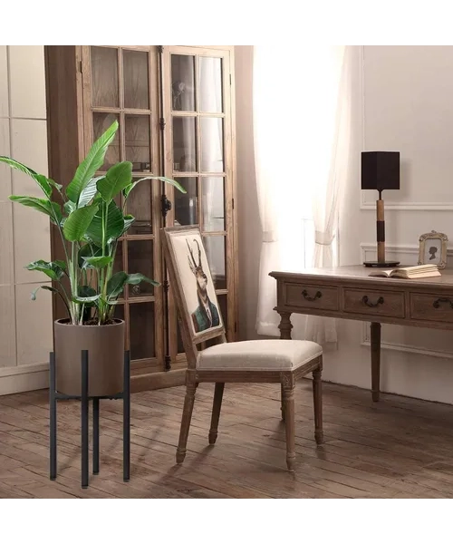 SET ORGANIZADOR PEDESTAL PORTA MACETERO DECORATIVO METAL - 5
