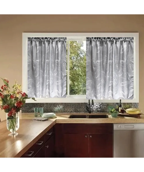 CORTINAS COCINA RAMIO IMITACION ESTAMPADA 140X125 CM - 2