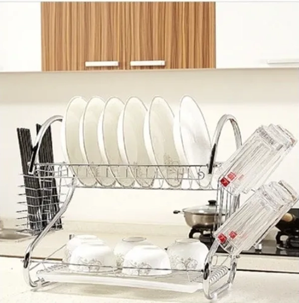 ESCURRIDOR LOZA PLATOS 2 NIVELES COCINA - 3