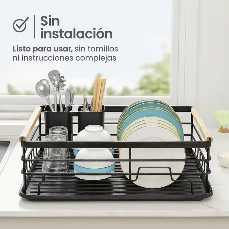 ESCURRIDOR PLATERA ACERO CARBONO CON CUBIERTERO - 5