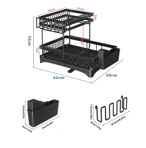 ESCURRIDOR PLATOS 2 NIVELES RACK INOXIDABLE - 2