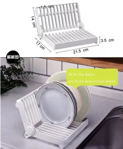 SECAPLATOS PLEGABLE COCINA COLOR BLANCO - 3