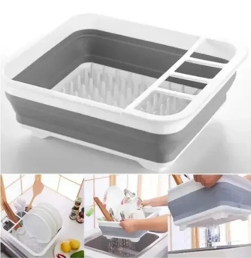 SECADOR PLATOS MULTIUSO PLEGABLE BLANCO/GRIS - 4