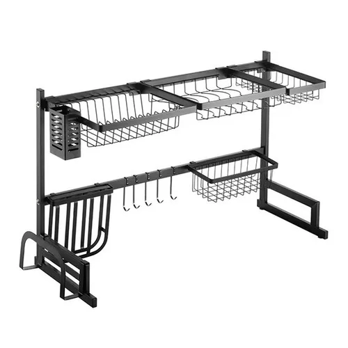 ESCURRIDOR BACHA DOBLE ACERO INOXIDABLE NEGRO - 1