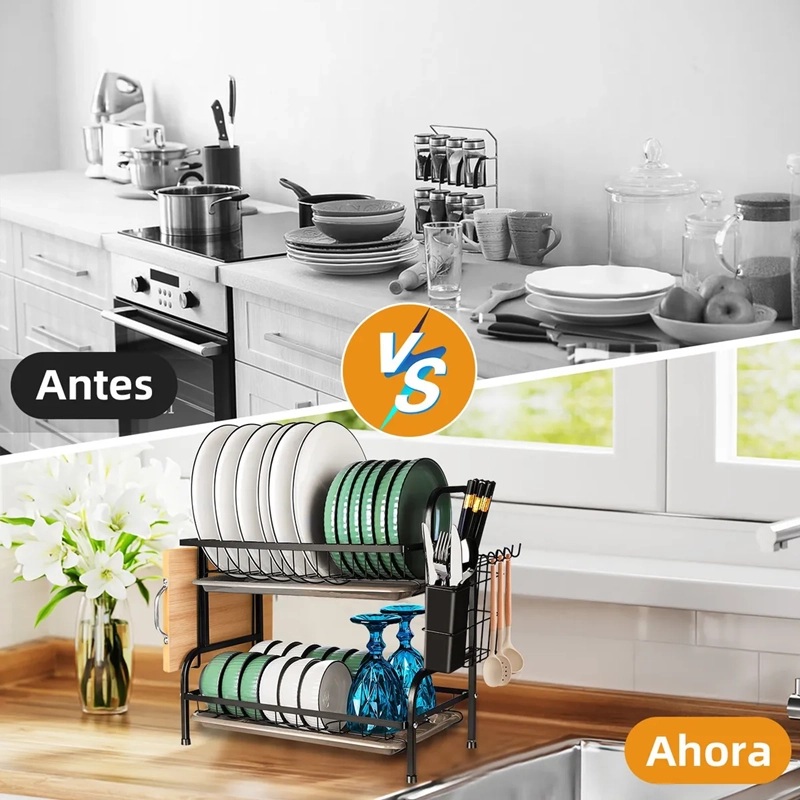 SECAPLATOS ORGANIZADOR COCINA METAL - 4