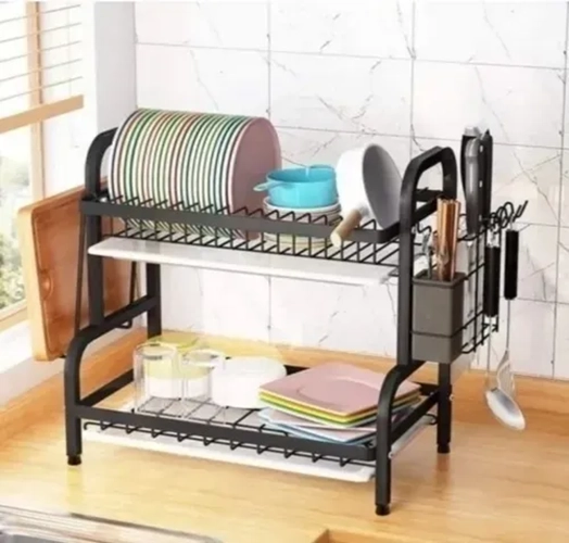 ORGANIZADOR PLATOS 2 NIVELES COLOR NEGRO - 3