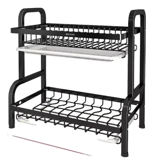 ESCURRIDOR PLATOS LOZA RACK DESMONTABLE 2 NIVELES - 1