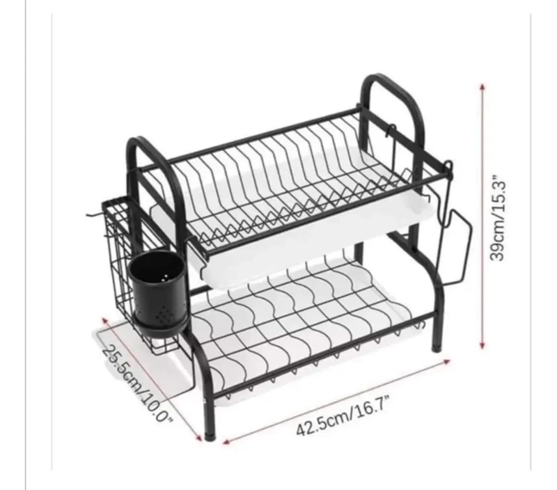 ESCURRIDOR PLATOS LOZA RACK DESMONTABLE 2 NIVELES - 5