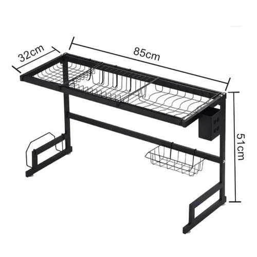 ESCURRIDOR LOZA GENE RICO 85CM COLOR NEGRO - 3