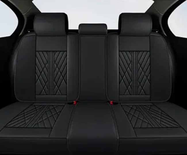 FUNDAS CUBREASIENTO ECOCUERO NEGRO UNIVERSALES - 3