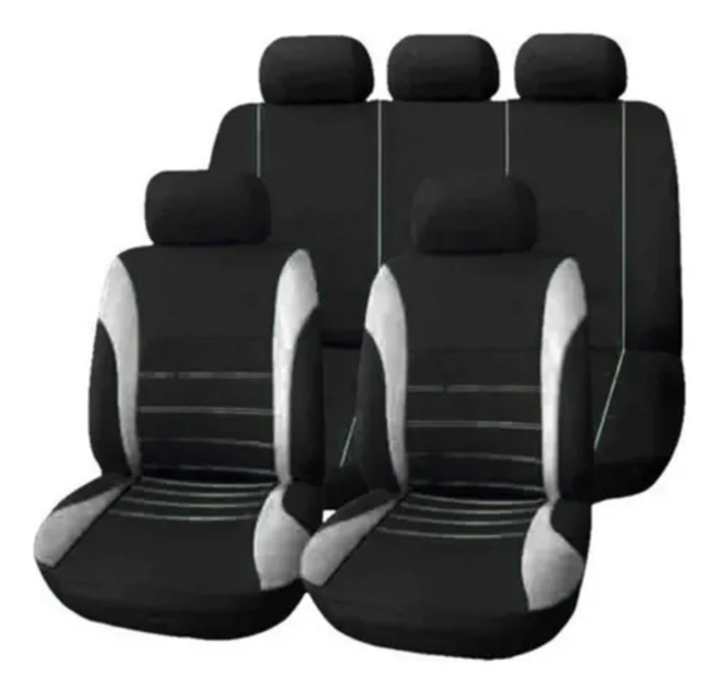 SET FUNDAS CUBRE ASIENTO DISEÑO COSTURA 9 PIEZAS - 1