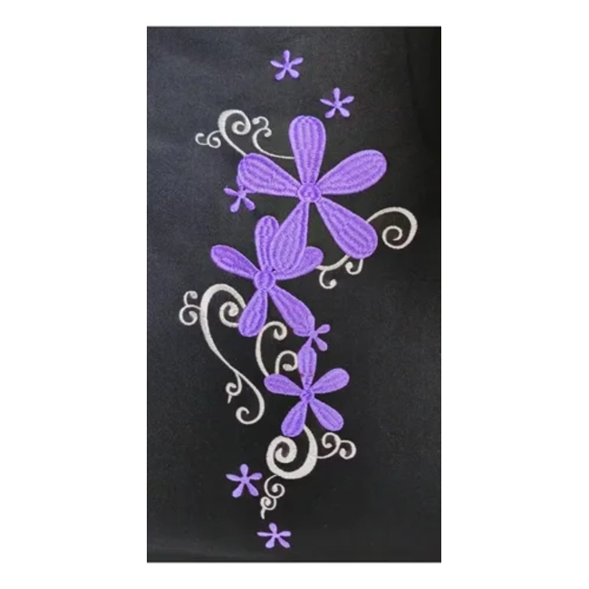 FUNDA CUBRE ASIENTO MARIPOSA FLORES 8 PIEZAS AUTO UNIVERSAL - 3