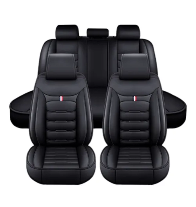 KIT FUNDA CUBRE ASIENTO AUTO PREMIUM LUXURY CON 4 ALMOHADILLAS - 1