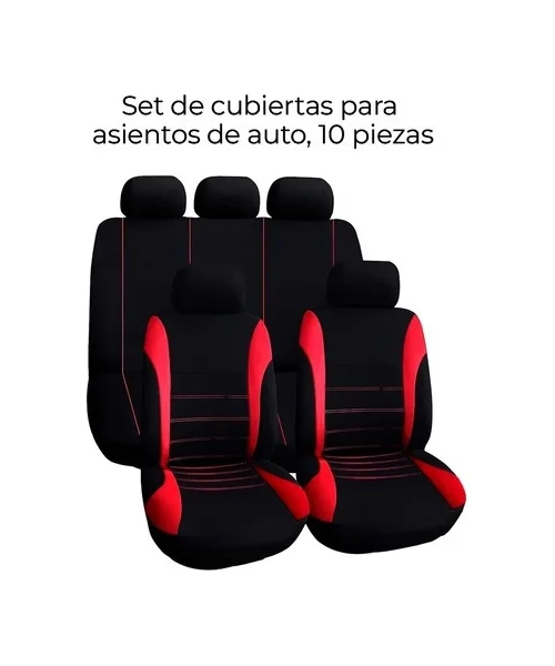 SET UNIVERSAL 10 PIEZAS FUNDA CUBRE ASIENTO PARA AUTOMOVIL - 7