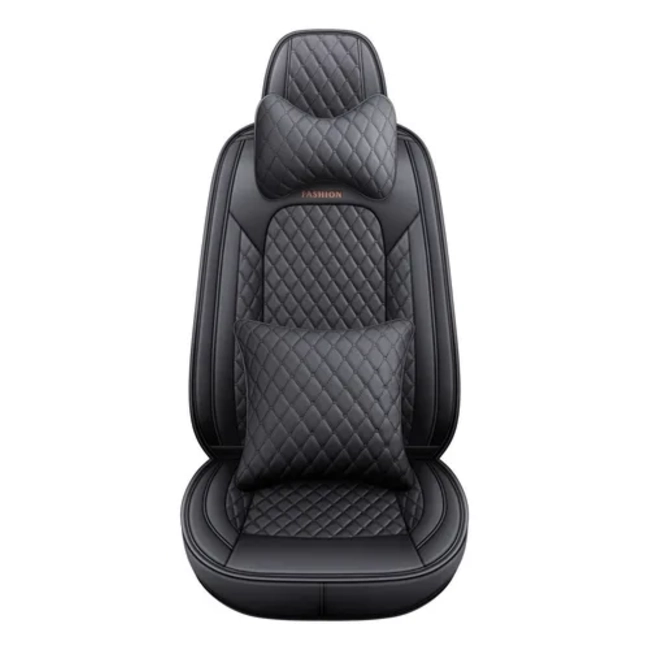 KIT FUNDA CUBRE ASIENTO CUERO AUTO PREMIUM LUXURY ALMOHADILLA - 1